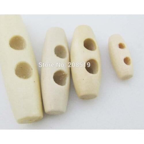 WBNVKS 20mm/25mm/30mm/40mm wood horn buckles thread stopper30pcs two holes oval buttons sewing accessories