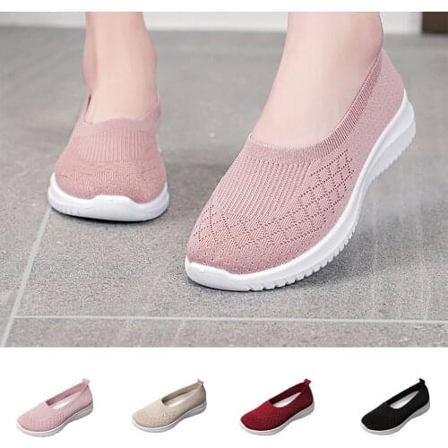 Women Sneakers Soft Loafers Women Lazy Shoes Mesh Fabric Flats Casual Flats Sneaker Running Shoes For Women Кроссовки Женские