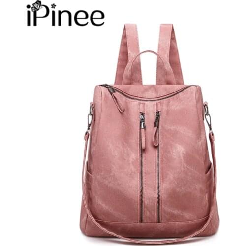 IPinee New High Quality Women Backpack Multifunction Backpack Women Large Capacity School Bags For Teenage Girls Backpack