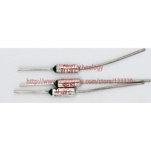 20pcs/lot) RY128 TF 128 Degree Celsius 128C 10A 250V Temperature Thermal Fuse