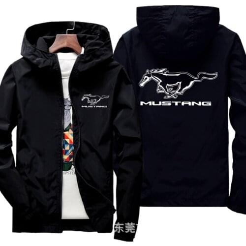 2021 Motorcycle Jacket Windproof for MUSTANG logo Jacket Mobike Riding Hooded Suit Windbreaker Sweatshirts Racing zipper Coat