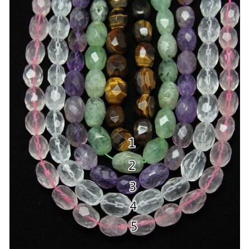 5 stones choice,Faceted Natural Gems Nugget Loose Beads Craft Necklace strand,Raw Quartz Crystal Cut Oval Shape Spacers Bracelet