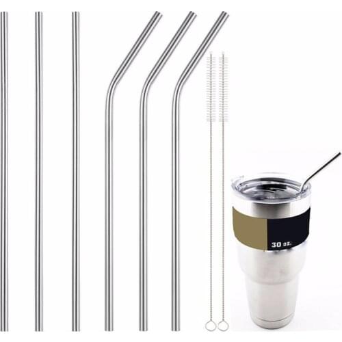 600Pcs Stainless Steel Metal Drinking Straw Straws with 100 Cleaner Brush Kit