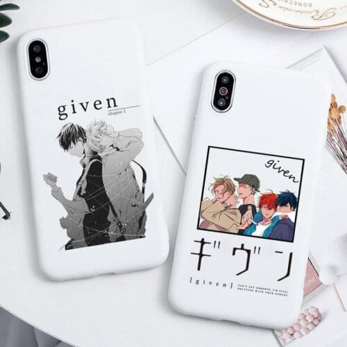 Japan Given Anime Fitted Music Gay Phone Case For iphone 12 11 Pro Max Mini XS 8 7 6 6S Plus X SE 2020 XR Candy white cover