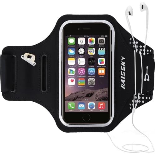 Haissky 6.5" Sport Armband Case For iPhone 12 Pro 11 Pro Max Xs Max XR 8 7 Plus Running Phone Holder Pouch Gym Arm Band Fitness