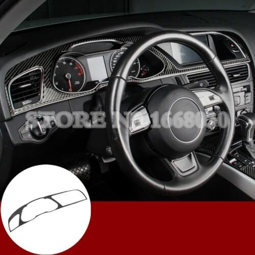 Carbon Fiber Console Instrument Panel Moulding Cover For Audi A4 S4 2008-2015 2pcs Car accesories interior Car decoration