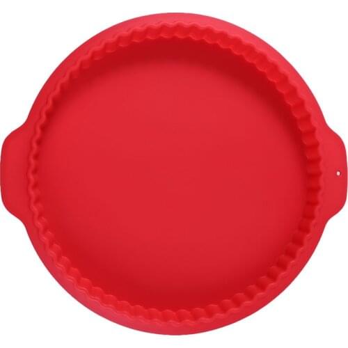 Round Cake Fondant Mousse Mould Pizza Pan Oven Baking Tray Pans Cake Pie Dish Mold Silicone Kitchen Bake New