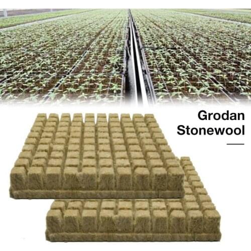Rock Wool Cubes Compress Base Ventilative Hydroponic Grow Rockwool Cubes Soilless Cultivation Garden Supplie 100pcs
