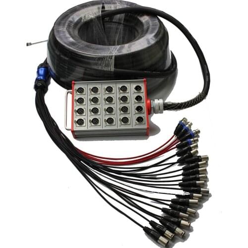 NMBJCKO 50M 20 Channe Multicore cables with 3 Pin XLR male to female socket extended audio snake cable