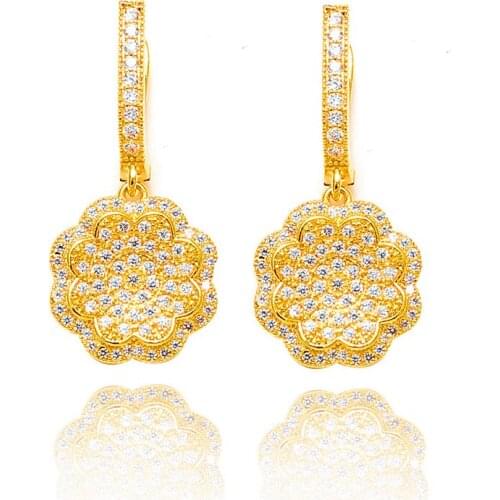 Fashion Statement Earring Flower Geometric Earrings for Women Hoop Earrings Earing Vintage Jewelry