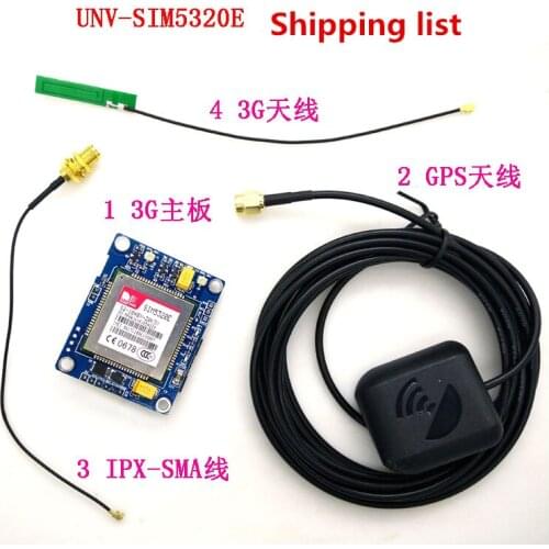 Fast Free Ship 2PCS 3G Module SIM5320E Module Development Board GSM GPRS GPS Message Data 3G Network for Arduino 5V 3.3V SCM MCU