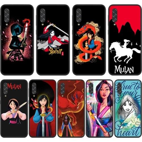 Princess mulan For Samsung Galaxy A90 A80 A70S A60 A50S A40S A30S A20E A10S A2 Core 5G Black Soft Phone Case