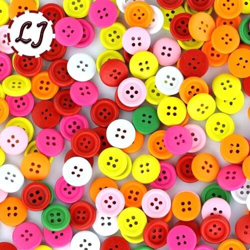 New fashion 15mm wooden buttons round 200pcs/lot mixed painted design pattern decoration clothing accessories sewing scrapbook