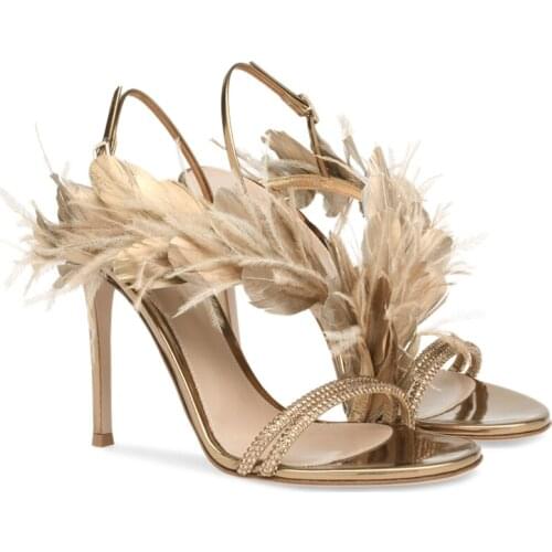 New Fashion Stiletto High Heels Sandals Women Sexy Bohemi Leather Party Wedding Shoes Women Summer sandalias de las mujeres