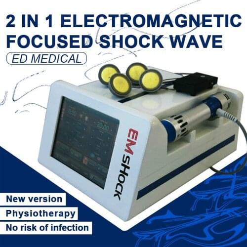 New Arrival 2In1 Electrical Muscle Stimulation Emshock Em Shock Wave Therapy Machine Shockwave Device For Better Physiotherapy