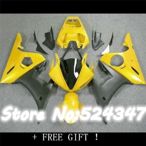 ABS plastic fairing for Yamaha fairings YZFR6 2003 2004 2005 yellow white bodywork parts fairing kit YZF R6 03 04 05