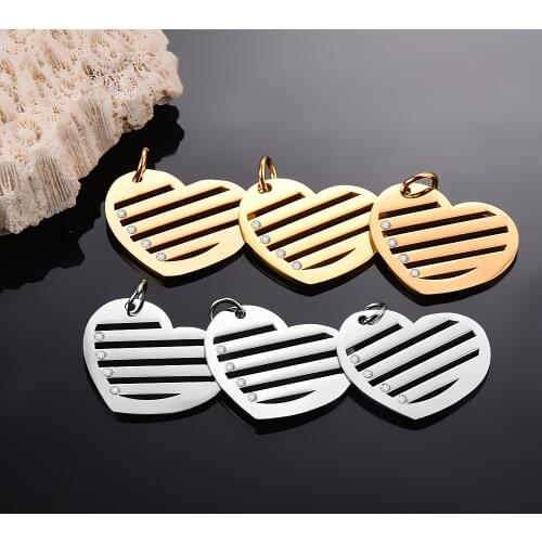 Wholesale 10pcs Heart Stainless Steel Army ID Blank Dog Tags Miliary Tag Pendant Necklace with Birthstone Jewelry 4 Colors