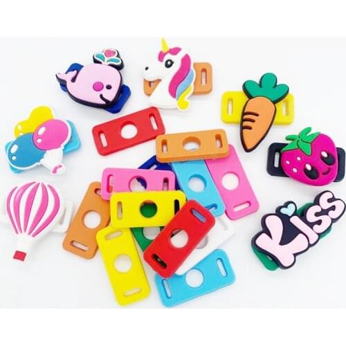 Original PVC Shoes Buckle AccessoriesShoe Decoration for Crock Charms Designer Kids Gift DIY Sneaker Kits Metal Lace Buckle