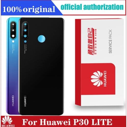 Original Back Housing Replacement for HUAWEI P30 Lite Back Cover Battery Glass Huawei Nova 4e with Camera Lens adhesive Sticker