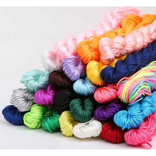 24M/sheaf Nylon String Thread Beading Wire Dia1mm DIY Handicraft Bracelet Braided Jewelry Making Chinese Knot Cords Rattail Rope