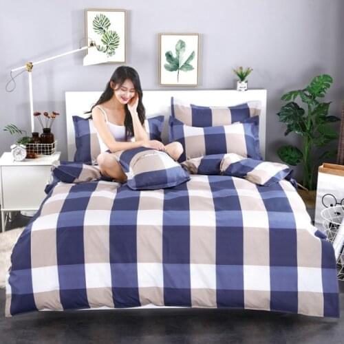 Quilt cover + pillowcase) 3-piece set of four seasons universal quilt cover simple quilt single double quilt cover