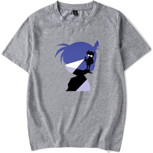 Hot Detective Conan T-shirt Men Women Hip Hop O-neck Summer Tshirts Casual Detective Conan t shirt Men Short Sleeve gray Tops