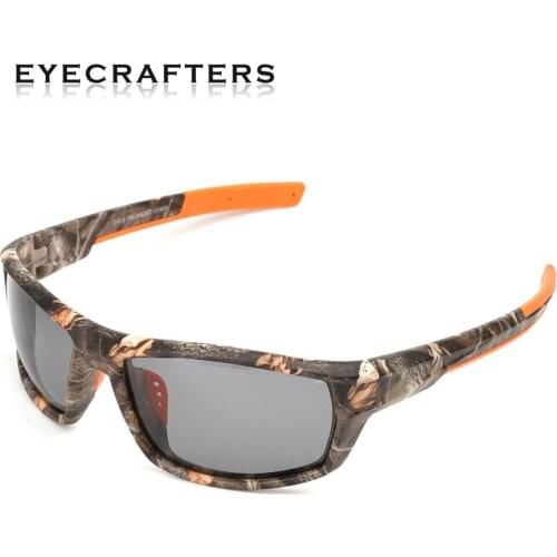 Eyecrafters Trendy Camo Blue Black Polarized Sunglasses Men Women Brand Designer Sun Glasses UV400 Driving Gafas