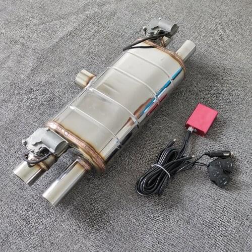 Car Exhaust Electronic Sounds Valve Muffler With electric bypass Remote Controller 1 Inlet To 4 Outlet Silencer