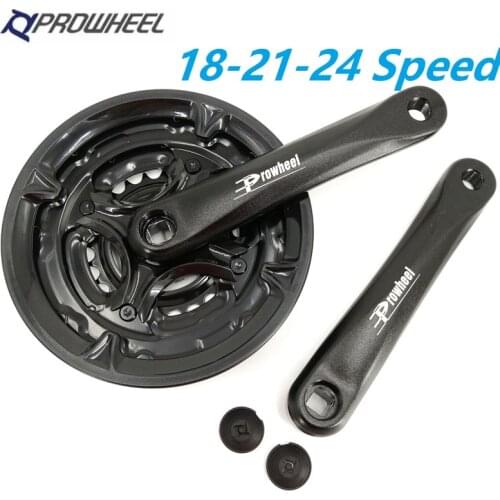 6/7/8 Speed MTB Mountain Bike Crankset 24-34-42T Chainwheel Aluminum Alloy 170mm Crank Square Hole 18-21-24 Speed Bicycle Part