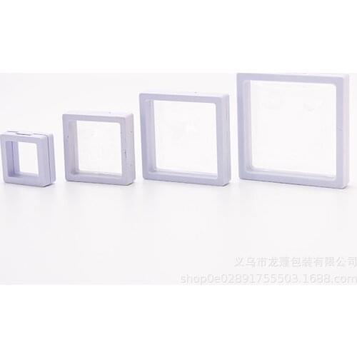 10 Pieces PE Thin Film Suspension Display Box Clear Jewelry Package Storage Ring Earrings Necklace Bracelet Case