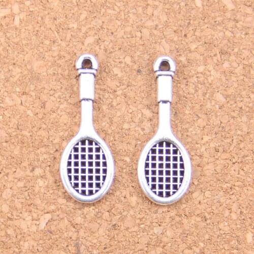 20pcs Charms tennis racket 29x10mm Antique Pendants,Vintage Tibetan Silver Jewelry,DIY for bracelet necklace