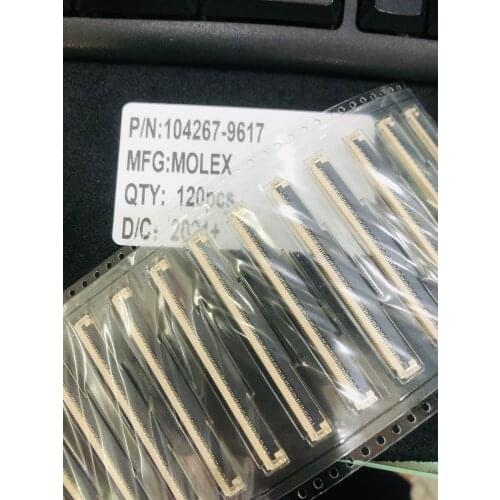 104267-9617 96 Position FFC Connector Contacts, Bottom 0.020" (0.50mm) Surface Mount, Right Angle