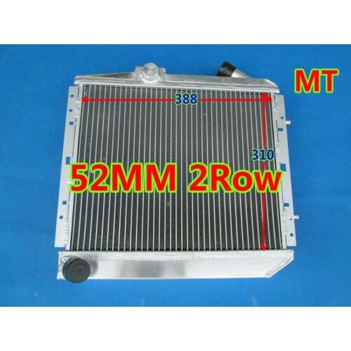 2Row 52mm Racing Aluminum Radiator For Renault 5/R5 R9/11 Super 5 GT C-type I4 Turbo MT 1.4L OHV engine 1983-1991 84 85 86 87