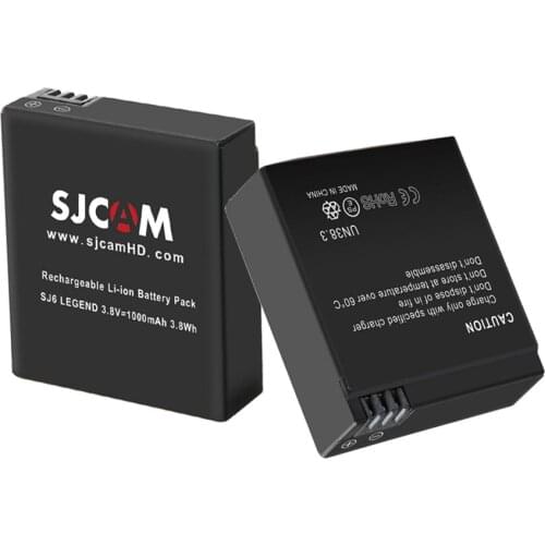 2Pcs 3.8V 1000mAh Original SJCAM SJ6 Batteries For SJCAM SJ6 Legend Action Camera