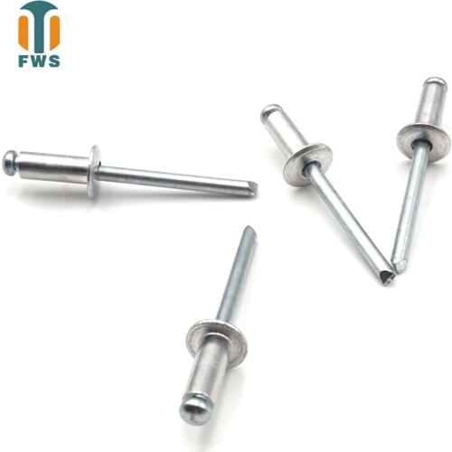 20PCS M4 M4.8 M5 Multi Sizes DIN EN ISO15977 GB/T12618.1 Aluminium Open End Round Head Blind Rivet for Furniture Car Aircraft