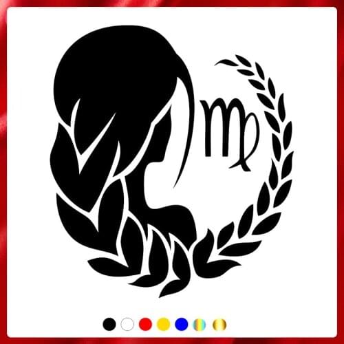 40538# Die-Cut Vinyl Decal Virgo Car Sticker Waterproof Auto Decors on Car Body Bumper Rear Window