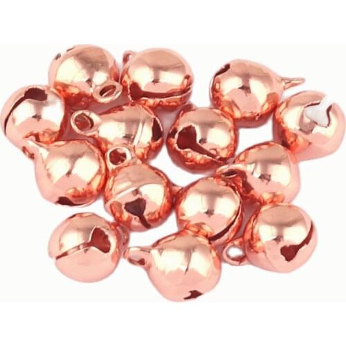 7mm Rose Gold Tiny Jingle Bells Christmas Bells Jewelry Design Pet Collar Bell Charms Holiday Bells Bell Decoration