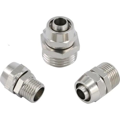 Free shipping brass quick connectors for 6mm hose and 1/8",1/4",3/8",1/2thread direction type pipe fitting,copper fitting