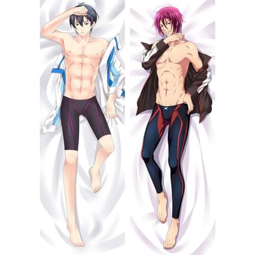 Free! Iwatobi Swim Club Anime Haruka Nanase Long Pillowslip Rei Ryugazaki Body Pillow Case Rin Matsuoka Dakimakura Cover