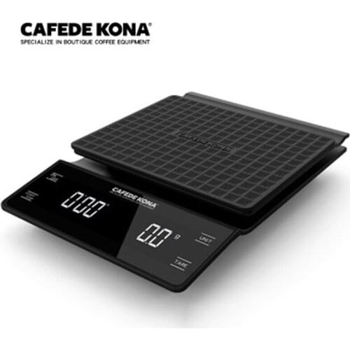 CAFEDE KONA Coffee Scale with Timer 0.1g/3kg Electronic Drip LED Digital Kitchen Food Scale High Precision Coffee Scale
