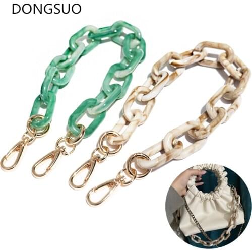 Acrylic chain plastic chain Marble texture 2.5cm designer handbag bag purse quality strap handle replacement Accessories 25mm