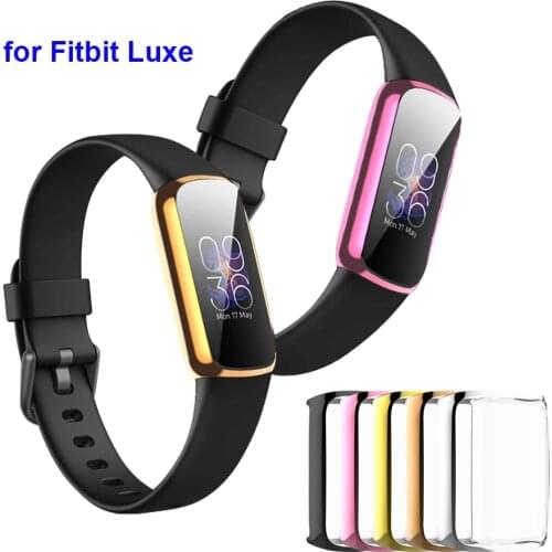 Case for Fitbit Luxe Full Coverage Protective Screen Protector TPU Bumper Cover Case for Fitbit Luxe Smartwatch