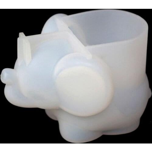 D2TD Cute Elephant Holder Silicone Resin Mold Makup Egg Stand Epoxy Resin Casting Mould Rack Mold Art Tools
