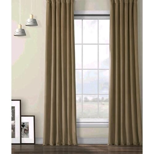 Evdepo Home Ready Made Blackout Blackout Pilesiz Backdrop Curtain Beige 130x240 cm