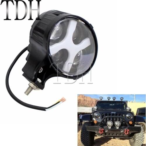 6.5" 60W Offroad Car LED Fog Lights Driving Light Spotlight Headlight With DRL For Jeep Wrangler 2-Door Unlimited 4-Door 2007-16