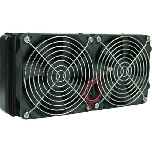 G1/4 240mm Computer Desktop Water Cooling 2 Fans Radiator Aluminum Thick 60mm