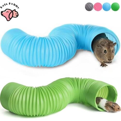 Hamster Toys Collapsible Play Tubes And Tunnels Small Animals Training Playing Tools Guinea Pig Toy Tunnel Hamster Accessories