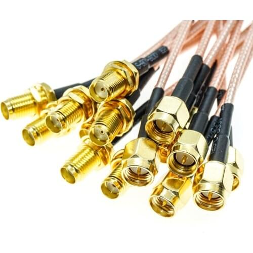 5Pcs WIFI extension RG316 cable SMA male to SMA female bulkhead connector pigtail Coaxial jumper