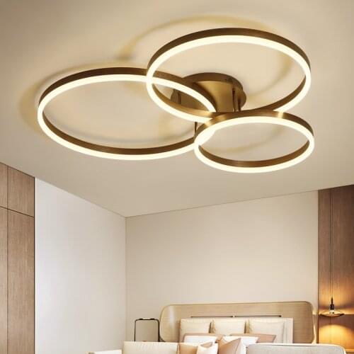 Creative Modern Circle Rings LED Ceiling Lights For Living Room Bedroom Dining Room lamparas de techo Ceiling Lamp Fixtures