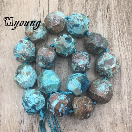 Round Faced Ocean jaspers Nugget Beads,Blue Sea sediment Jaspers Pendant Beads For DIY Jewelry MY1948